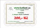  - Elektronický dárkový poukaz  na nákup zboží v hodnotì 200 Kè od  www.kotlant.cz